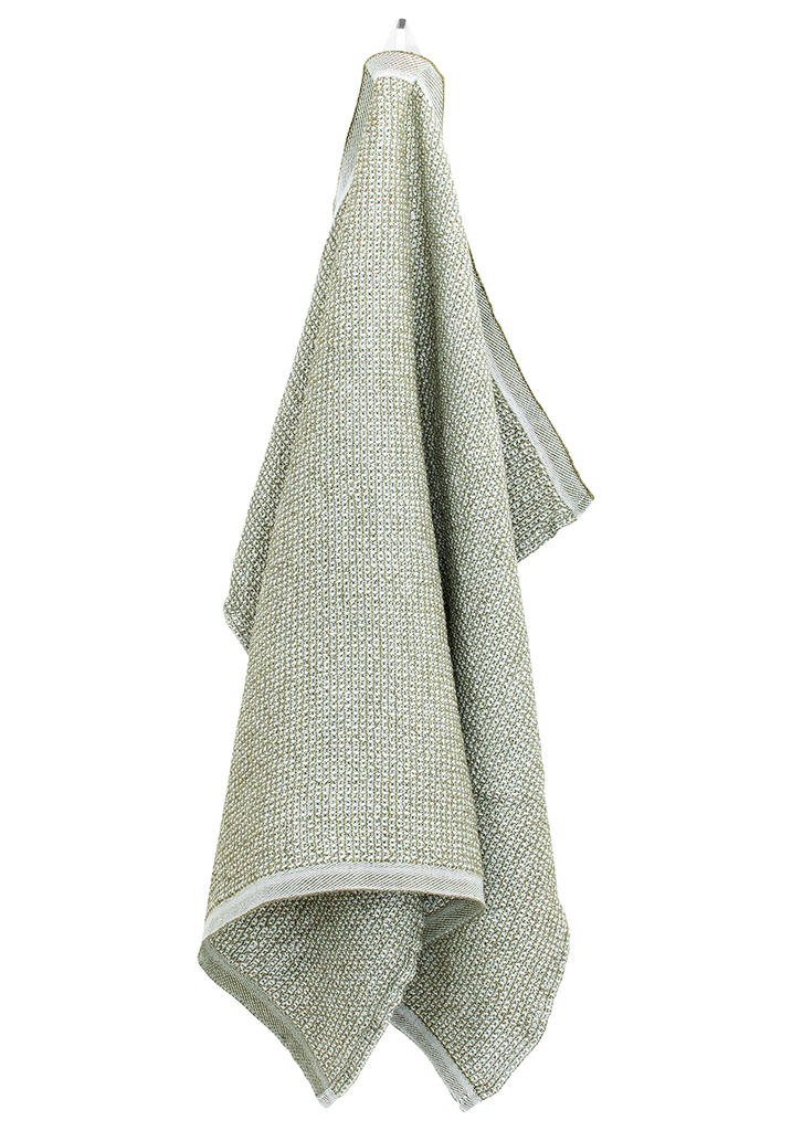[SKU_LK73731] Badlinnen TERVA uni color wit in 100% gewassen linnen-tencel-katoen- Lapuan Kankurit (48x70cm, Wit-olijf)