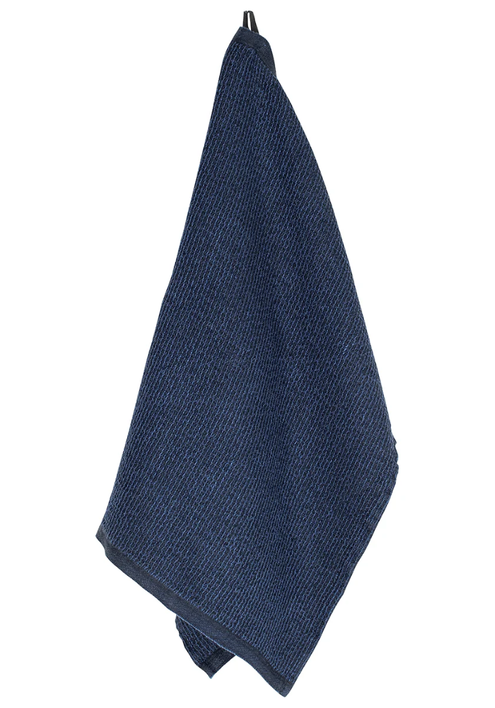[SKU_LK73241] Bath linen TERVA multi black in 100% washed linen-tencel-cotton- Lapuan Kankurit (48x70cm, Black-blueberry)