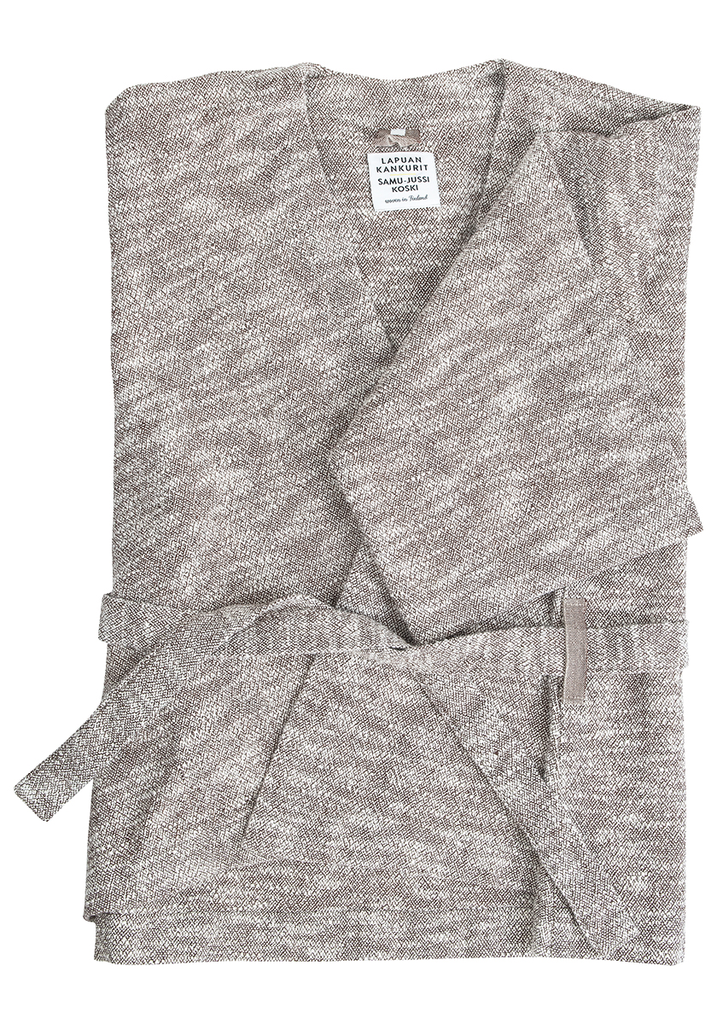 [SKU_LK67171] Bathrobe short KAAPELITEHDAS in linen-cotten - Lapuan Kankurit (S)