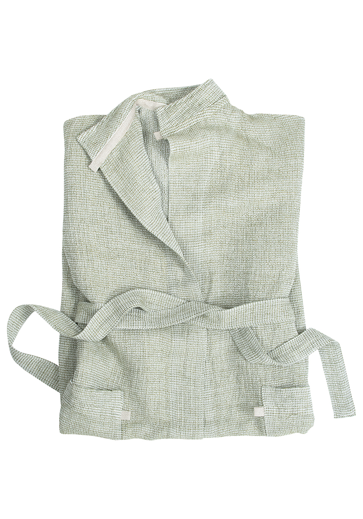 [SKU_LK73733] Badjas TERVA in 100% gewassen linnen-tencel-katoen - Lapuan Kankurit (S, Wit-olijf)