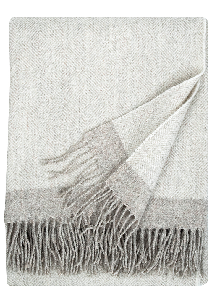 [SKU_LK101981] Deken RAUHA 130x180cm met franjes in 100% wol- Lapuan Kankurit (White-beige)