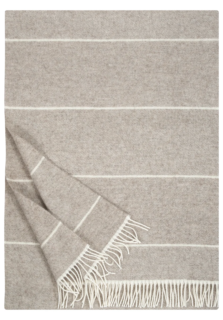 Blanket AIKA 130x180cm with fringes in 100% Fins wool- Lapuan Kankurit