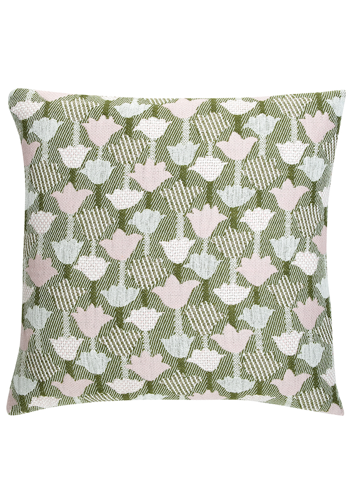 [SKU_LK30779] Sierkussen hoes TULPPAANI 45x45cm in wol-linnen - Lapuan Kankurit (Cinnamon-blue)