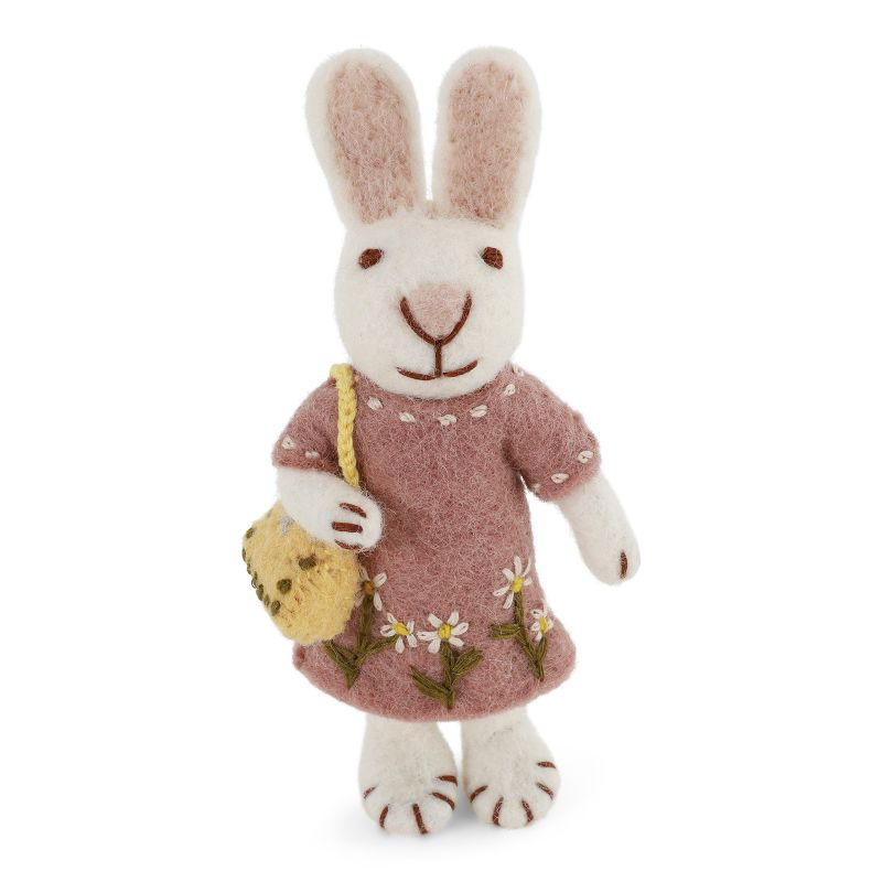 [SKU_GS20215] White bunny with Lavender skirt and Handbag - G&S (S)