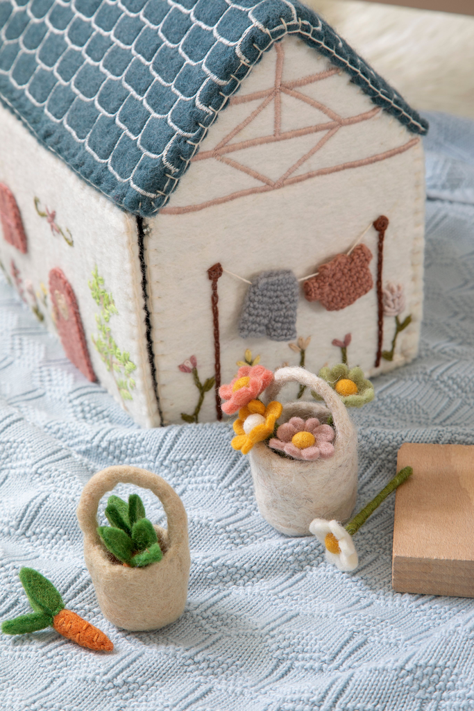 [SKU_GS21814] Wit huisje met blauw dak - G&S