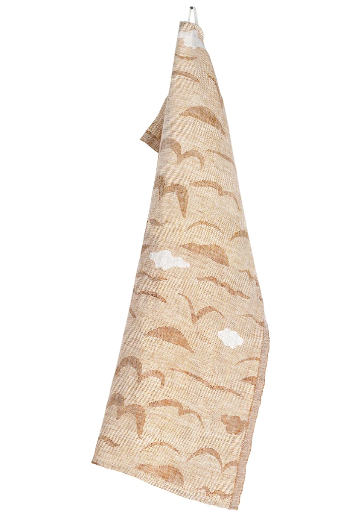 [SKU_LK29787] Handdoek RANNALLA 46x70cm in 100% gewassen linnen- Lapuan Kankurit (Wit-kaneel)