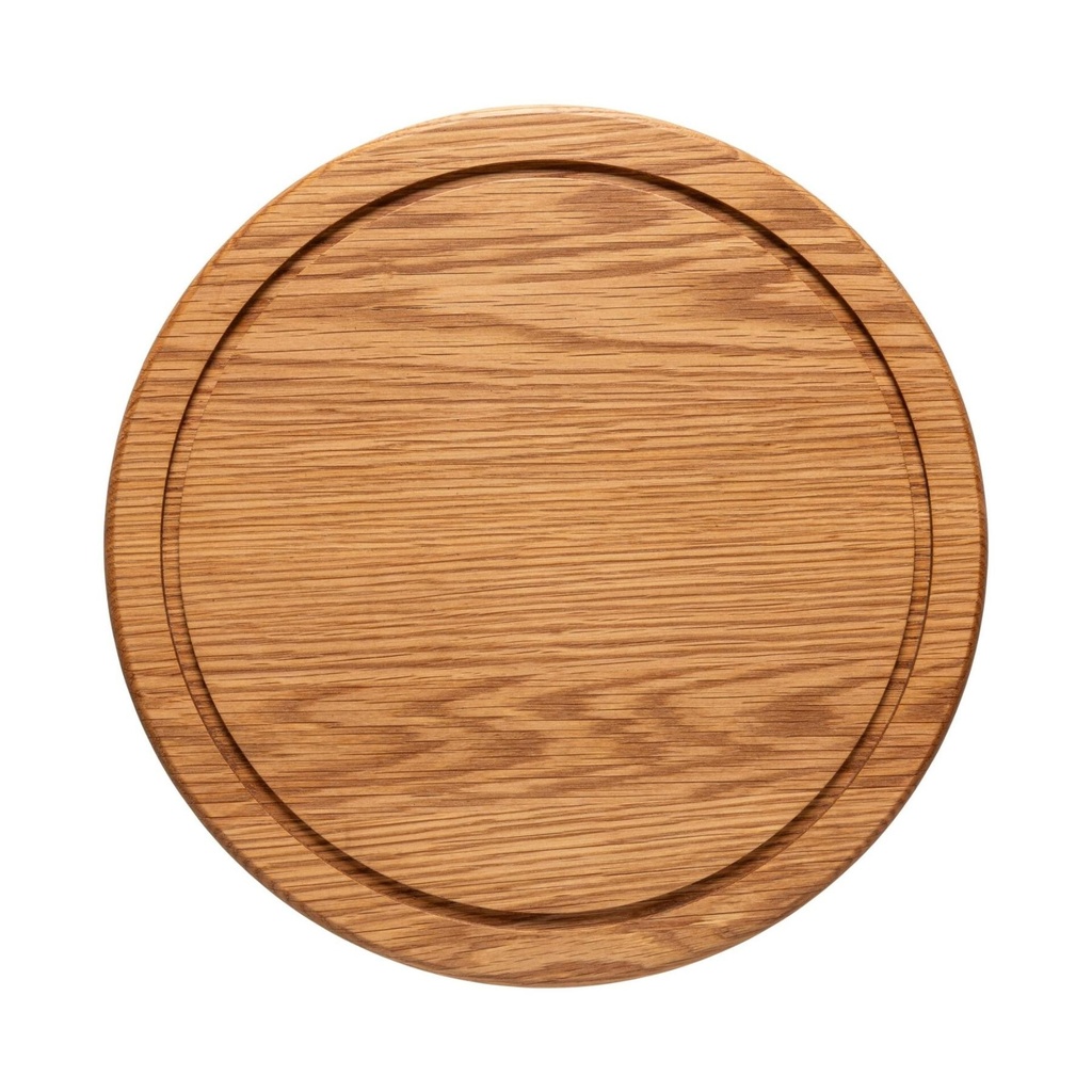 [SKU_CNO30400-OAK] Round Oak wood board with groove - Costa Nova