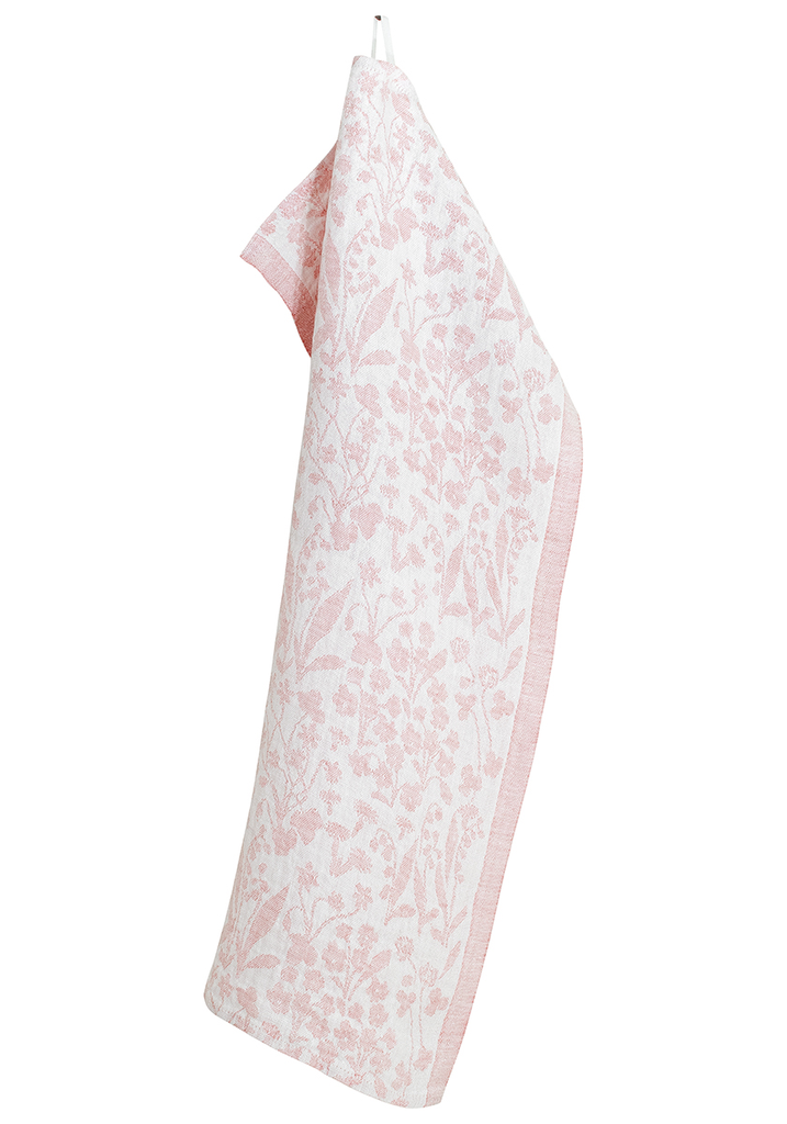 [SKU_LK30637] Torchon NIITTY 48x70cm en lin 100% lavé - Lapuan Kankurit (Blanc-rose)