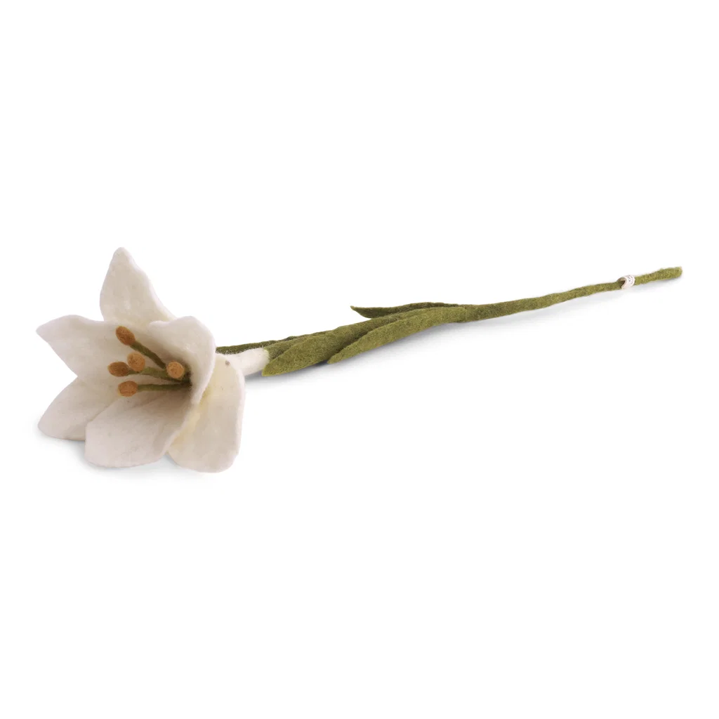 [SKU_GS14336] Trumpet Lily Flower - G&S (White)