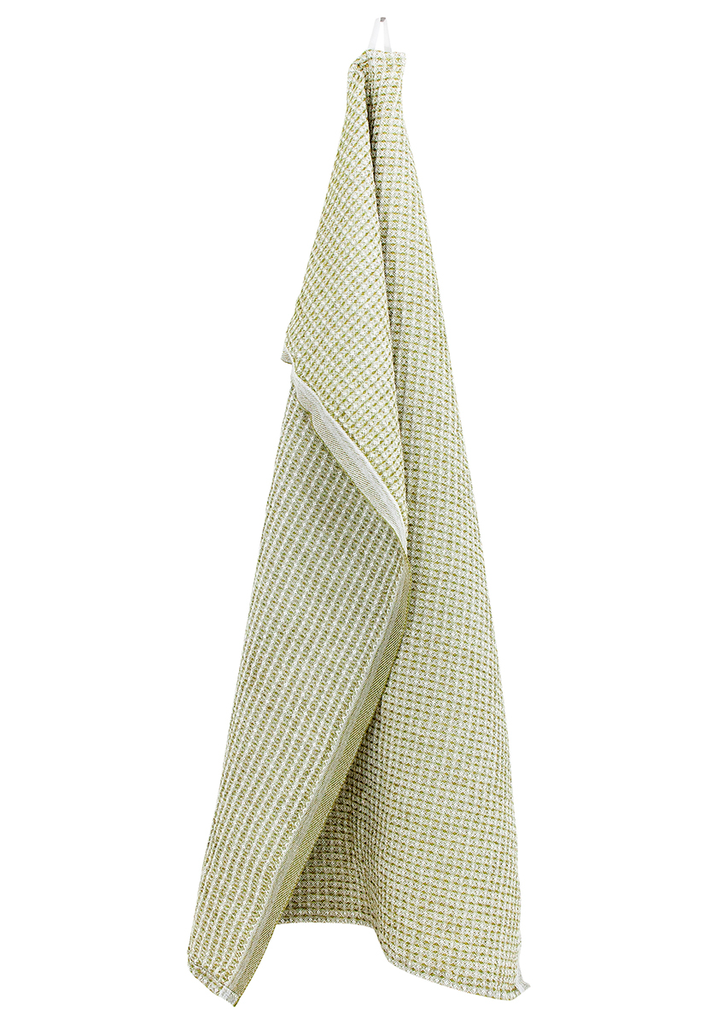 [SKU_LK40547] Towel MAIJA 48x70cm in washed linen-tencel-cotton - Lapuan Kankurit (Blanc-olive)
