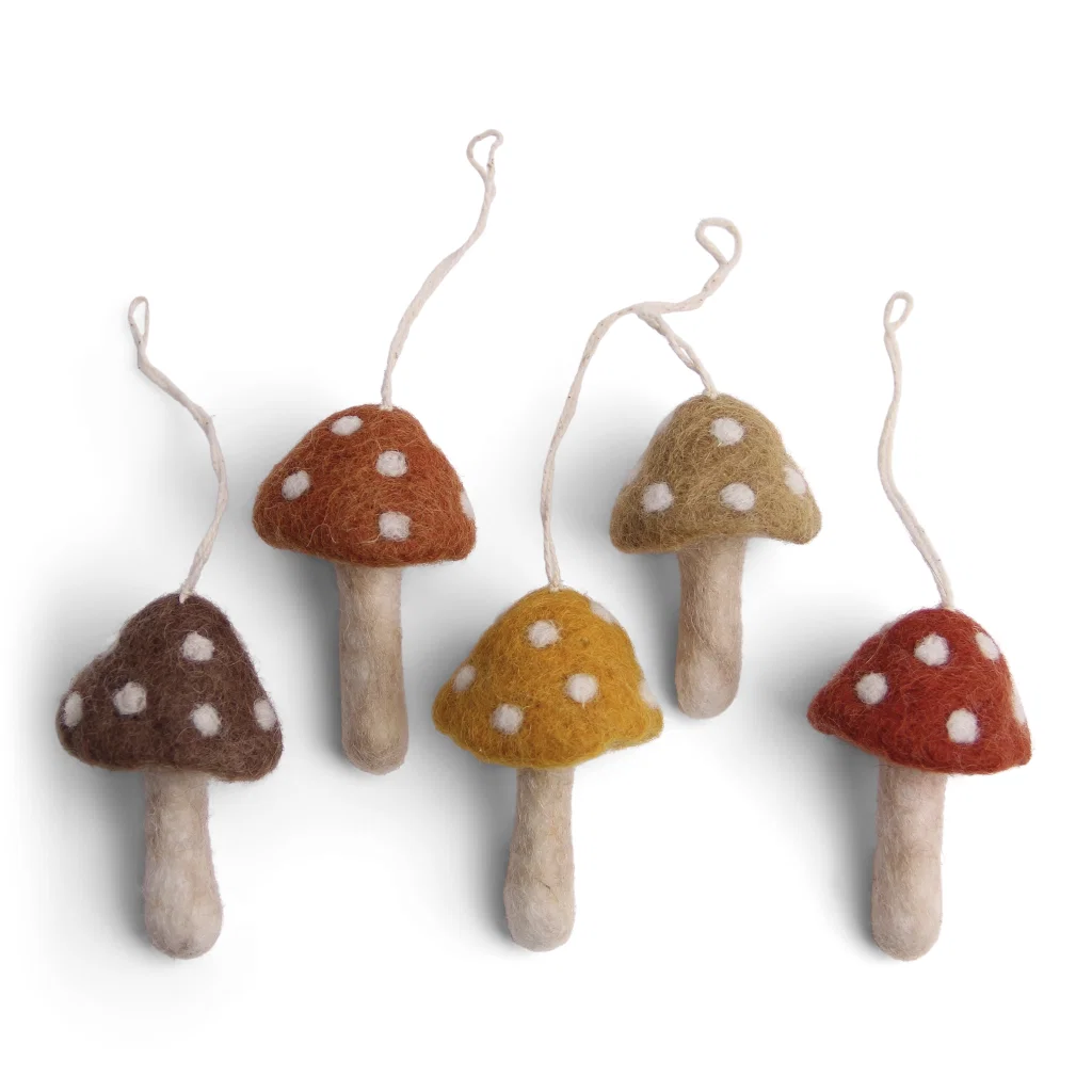 Rusty red Mushrooms set/5 - G&S