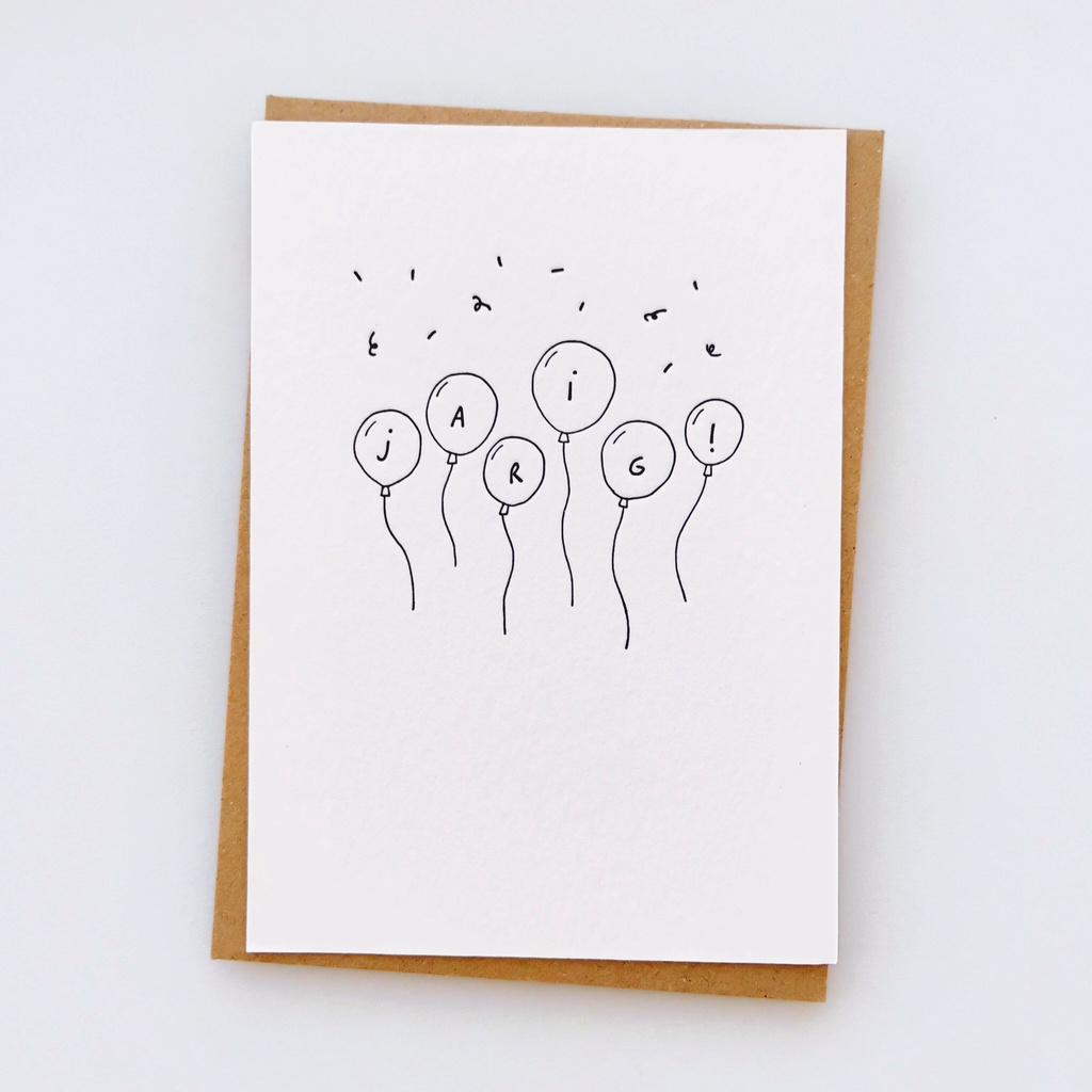 Card - Confetti "jarig" - Presspapier