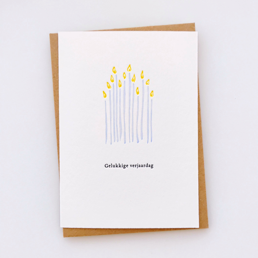 Card - Candles "gelukkige verjaardag" - Presspapier
