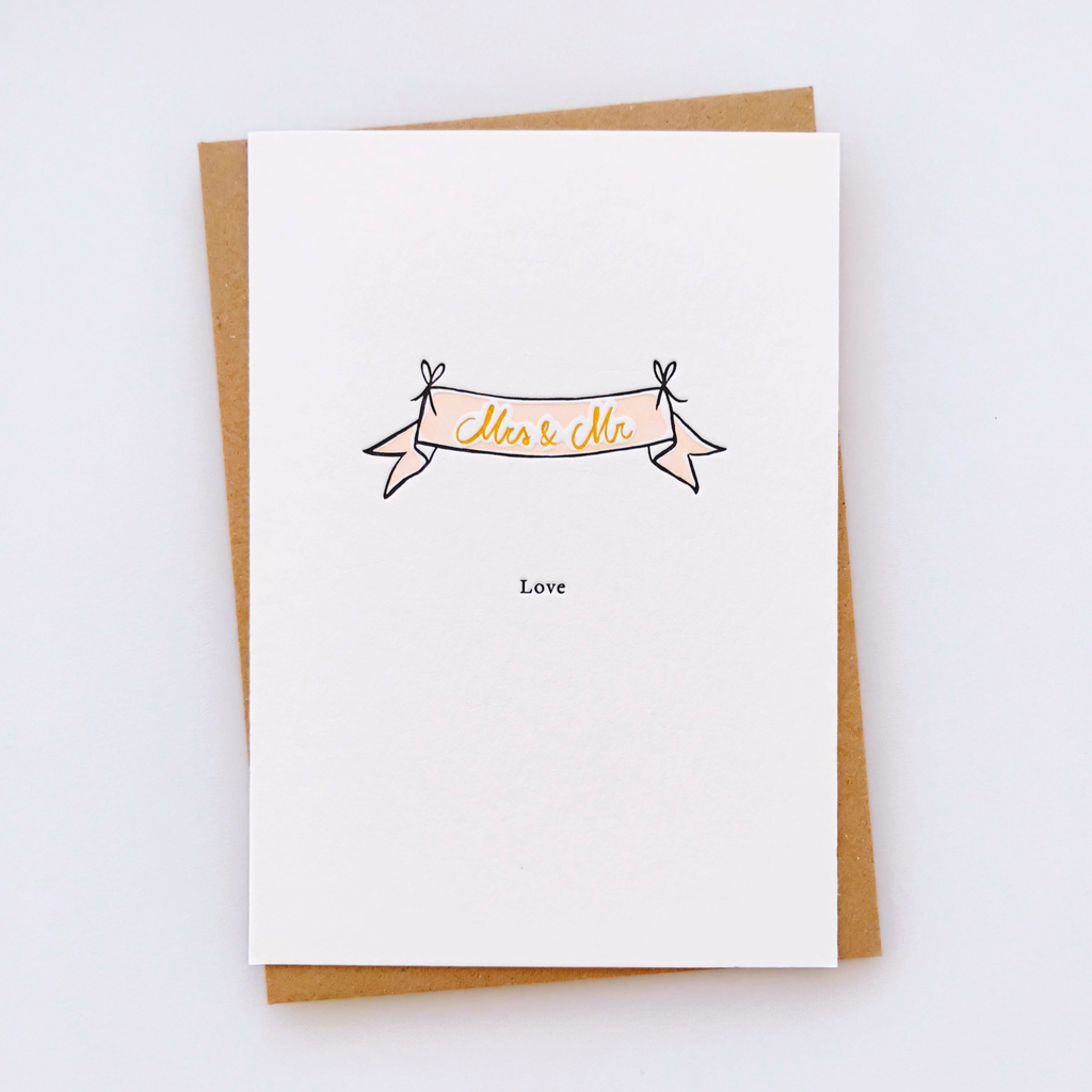 Card - Banner mrs & mr "love"  - Presspapier