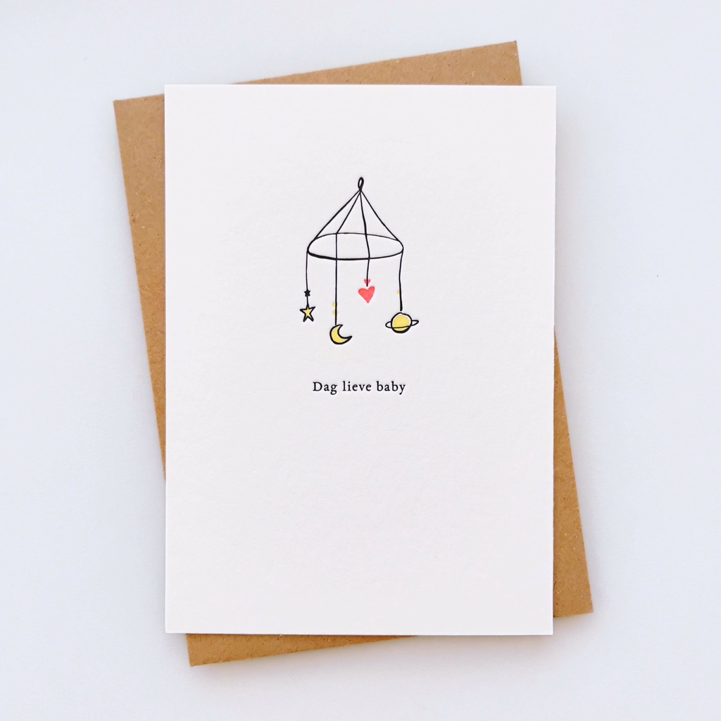 Card - Mobile "dag lieve baby"  - Presspapier