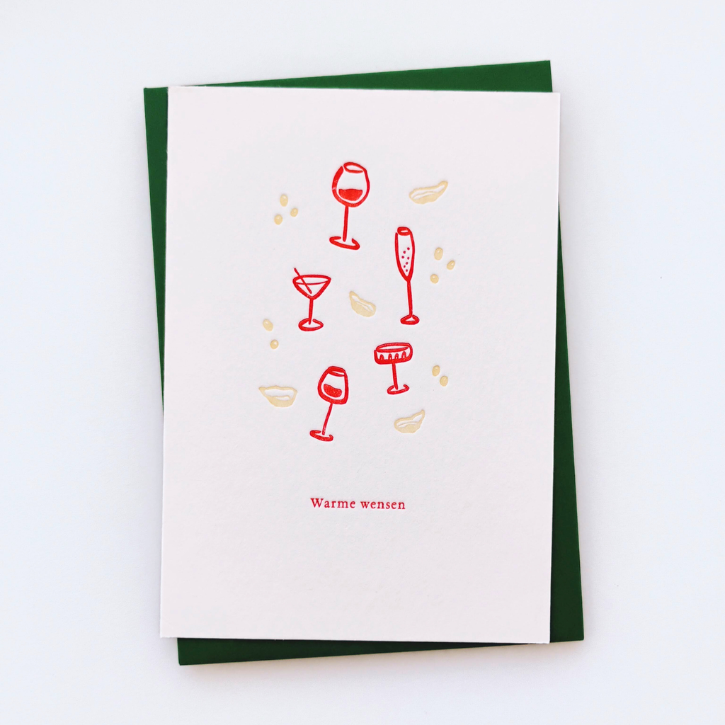 Card - Dinks and bites "warme wensen" - Presspapier