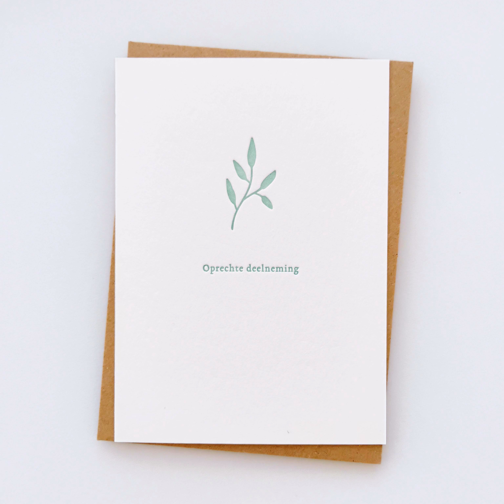 Card - Branch "oprechte deelneming" - Presspapier