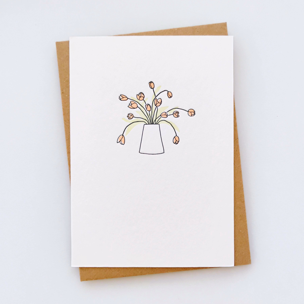 Card - Tulips in a vase - Presspapier