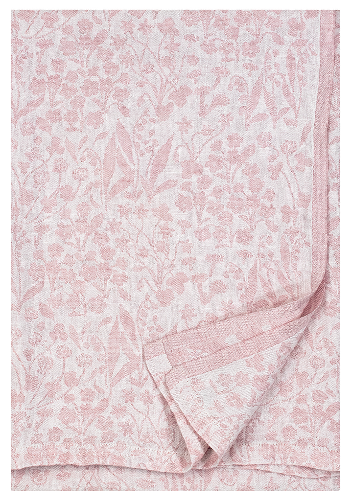 [SKU_LK30633] Tafellinnen/Sprei NIITTY in 100% gewassen linnen- Lapuan Kankurit (Wit-roze, 150x260cm)