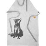 Schort KETTU 120x70cm wit/zwart in linnen-katoen - Lapuan Kankurit