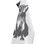 Handdoek KETTU 46x70cm Wit/zwart in linnen-katoen - Lapuan Kankurit