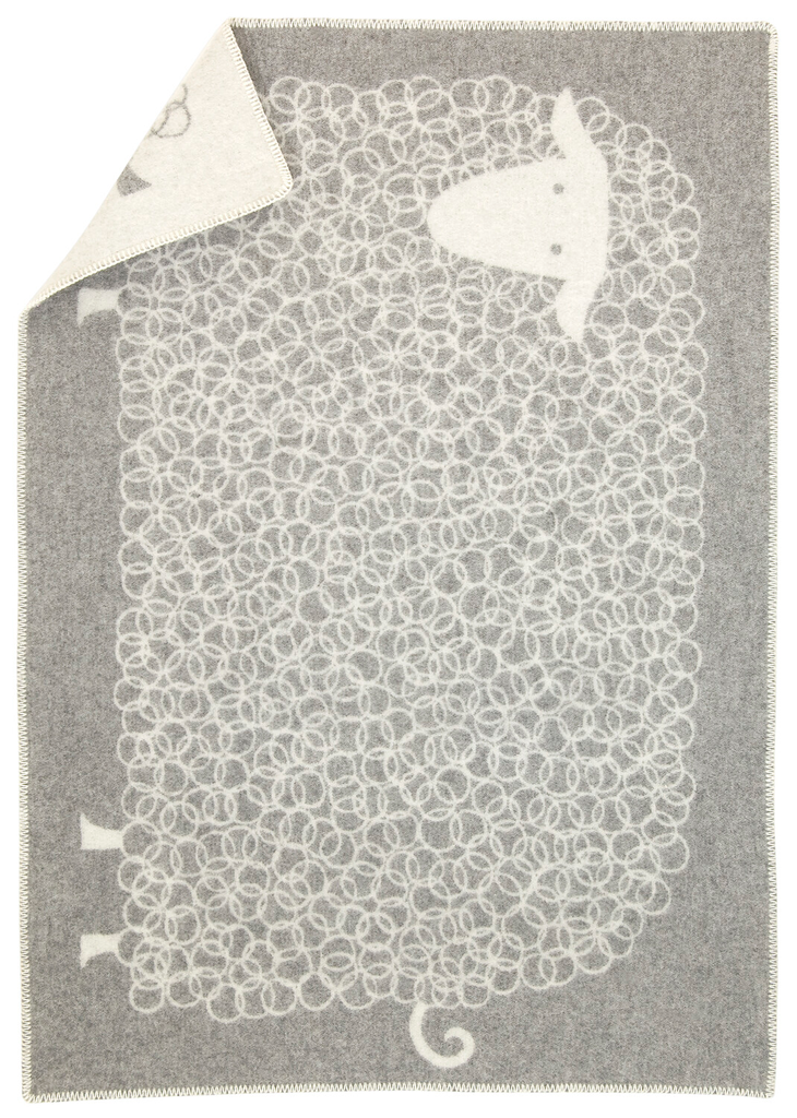 [SKU_LK103052] Blanket KILI grey-white in 100% wool- Lapuan Kankurit (65x90cm)