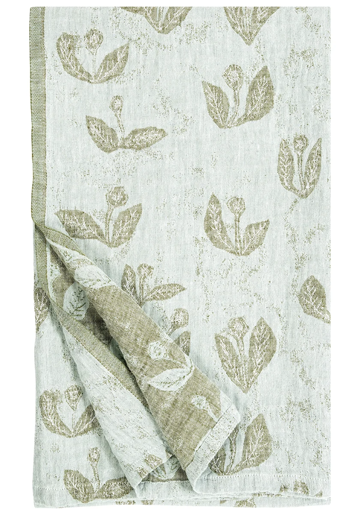 Nappe/Couvre-lit KESÄKUKKA en 100% lin lavé- Lapuan Kankurit
