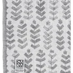 [SKU_LK54497] Bath towel RUUSU x  HVITTRÄSK grey-white in 100% washed linen- Lapuan Kankurit (48x70cm)
