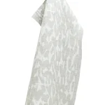 [SKU_LK63947] Bath Towel JÄKÄLÄ in 100% washed linen- Lapuan Kankurit (White-olive, 48x70cm)